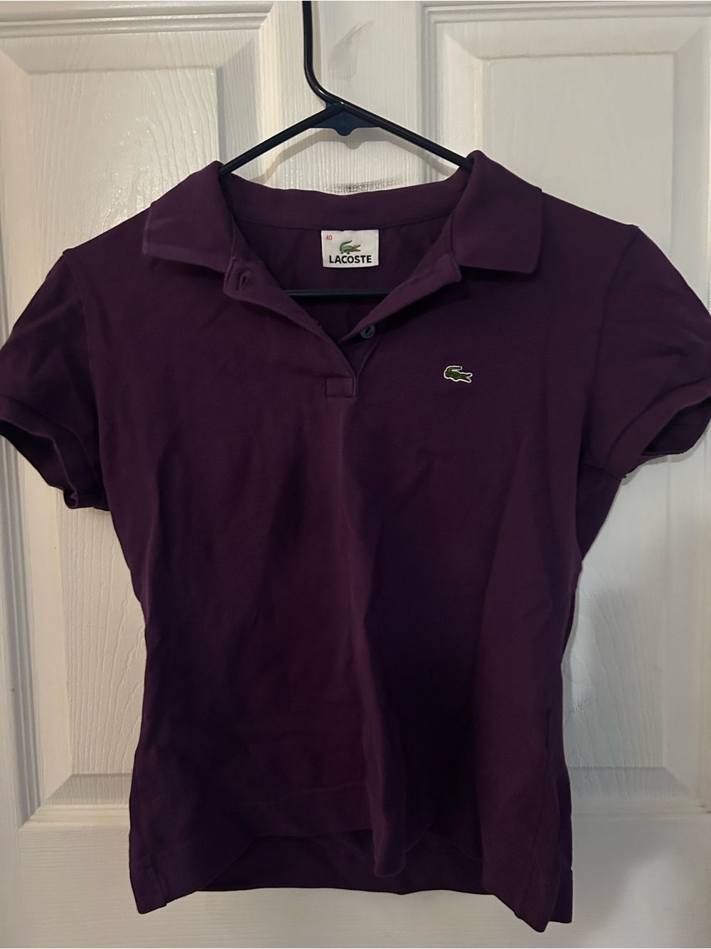 Lacoste Women's Deep Purple Short-Sleeve Polo